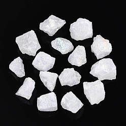 Хрусталь Декоративные элементы из натуральных кристаллов кварца, фигурка для украшения дома, энергетический камень рейки для исцеления, с покрытием AB цвета, 20~35x15~27x12~25 мм, Около 78 шт / 1000 г