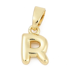Letter R Латунь прелести, буквы, без кадмия и без свинца, долговечный, стойки покрытие, Буква R, 10x6.5x2.5 мм, отверстие : 3x5 мм