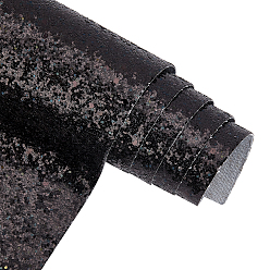 Черный Ткань из искусственной кожи с пайетками, для аксессуаров для одежды, чёрные, 135x30x0.1 см