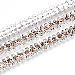 Перу Железо горный хрусталь чашка цепи, с катушкой, серебряные, Перу, 8.5x3 мм, около 14.99 футов (4.57 м) / рулон