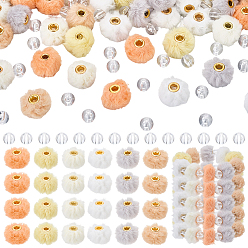 (52) Непрозрачная лаванда 360 шт. наборы бусин на осеннюю тематику, в том числе прозрачные акриловые бусины, европейский волокнистый бусин, разноцветные, 10x9 мм, отверстие : 2 мм