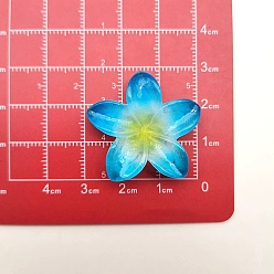 Темно-Голубой Непрозрачные кабошоны из смолы, цветы, глубокое синее небо, 27x28.5x6 мм