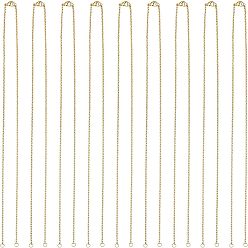 Golden Half Finished 304 Stainless Steel Cable Chain Necklaces, with Lobster Claw Clasps, for Connector Charm Necklace Making, Golden, 18.5 inch~18.8 inch(47~47.8cm), 2mm, Hole: 2.5mm, 12pcs/box