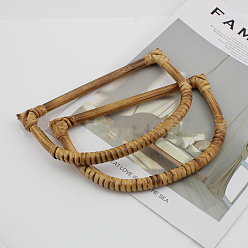 Цвет Древесины Деревянная ручка сумки, г-образный, аксессуары для замены сумок, деревесиные, 11.5x18.5 см, Внутренний диаметр: 9x15 cm