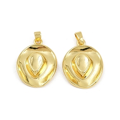 Настоящее золото 18K Латунные подвески, без кадмия и без свинца, подвески в виде ковбойской шляпы, реальный 18 k позолоченный, 22x17x4 мм, отверстие : 4x2 мм