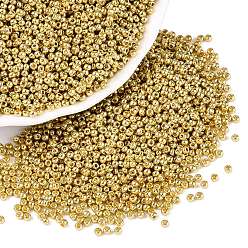 (932FM) Темно-синий аква-матовый с подкладкой 11/0 круглый стеклянный бисер класса А, окрашенные, темно-золотистые, 2.3x1.5 мм, отверстие : 1 мм, Около 48500 шт / фунт