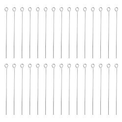 Платина Железные глазные булавки, без кадмия и без свинца, платина, 21 датчик, 45x0.7 мм, отверстие : 2 мм