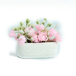 Pink Модель десерта из смолы на полке для цветов на окне, украшение куклы, аксессуары для ролевых игр, розовые, 45x18x45 мм