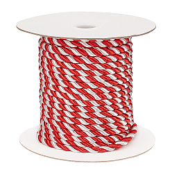 Red 3-Ply Nylon Thread, Twisted Rope, for DIY Cord Jewelry Findings, Red, 5.5mm, 25yard/wall