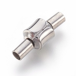 Нержавеющая Сталь Цвет Устойчивы к потускнению 304 застежки европейского типа из нержавеющей стали, колонка, цвет нержавеющей стали, 22x8 мм, отверстие : 3 мм