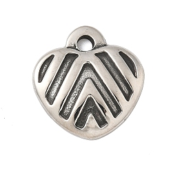 Античное Серебро 304 подвески из нержавеющей стали в тибетском стиле, сердце прелести, античное серебро, 17x16x3 мм, отверстие : 2 мм