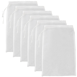 Белый 80 микронные нейлоновые фильтрующие мешки с завязкой, прямоугольные, белые, 30~30.5x20.1~21.1x0.01~0.45 см