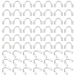 Посеребрённый 120шт 316 хирургическая нержавеющая сталь защитная проволока, 925 серебро покрытием, 6.3~7x4.5~5x1.5 мм, отверстие : 0.7 мм.
