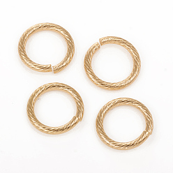 Золотой 304 кольцо из нержавеющей стали, открытые кольца прыжок, золотые, 15x2 мм, внутренний диаметр: 11 мм, 12 датчик