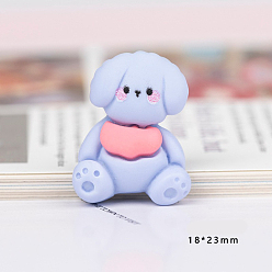 Собака Непрозрачные кабошоны из смолы, лаванда, Рисунок собаки, 23x18 мм