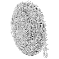 Silbern Silberfarbig Nylonband mit Spitzenbesatz, für Stirnbänder, Strumpfbänder dekorieren, Blumenmuster & Kunsthandwerk, Silbern Silberfarbig, 3/8 Zoll (9 mm), ungefähr 20 Yards / Karte (18.28 m / Karte)