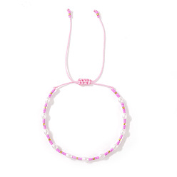 Фламинго Стеклянные бусины плетеные браслеты из бисера для женщин, с имитацией жемчуга, фламинго, внутренний диаметр: 11 дюйм (28 см)