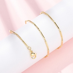 Настоящее золото 18K Ожерелья-цепочки из латунной колонны, долговечный, стойки покрытие, без свинца и без кадмия, реальный 18 k позолоченный, 17.72 дюйм (45 см)