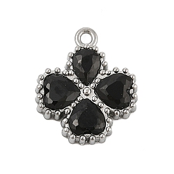 Реактивный Самолет 304 из нержавеющей стали горный хрусталь подвески, цвет нержавеющей стали, клевер, струя, 13.5x11.5x3 мм, отверстие : 1.2 мм