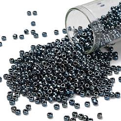 (511) Galvanized Peacock Blue Тохо 8/0 круглые бусины, японский бисер, (511) оцинкованный синий павлин, 3 мм, отверстие : 1 мм, Около 10000 шт / фунт