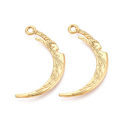 Настоящее золото 18K 304 подвески из нержавеющей стали, мачете, ионное покрытие (ip), реальный 18 k позолоченный, 39x21x2 мм, отверстие : 2.2 мм