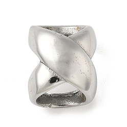 Нержавеющая Сталь Цвет 304 из нержавеющей стали слайд прелести, х-образная форма, цвет нержавеющей стали, 14x11x10 мм, отверстие : 8x7.5 мм