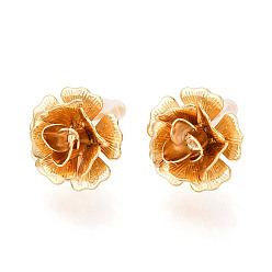 Настоящее золото 18K Изделия из латуни, цветок, без никеля , реальный 18 k позолоченный, 15x15 мм, отверстие : 0.9~1 мм, штифты : 0.7 мм