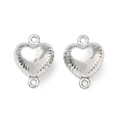 Heart 304 Stainless Steel Magnetic Clasps, Heart, Stainless Steel Color, Heart, 14x10x6.5mm, Hole: 1.1mm