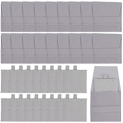 Серый 20 шт. конверты для ювелирных изделий из микрофибры, с 20шт. карточек для демонстрации ювелирных изделий из микрофибры, подарочные пакеты для колец, ожерелий, сережек, браслетов, ювелирных изделий, квадратный, серые, 8x8.2x0.18 см