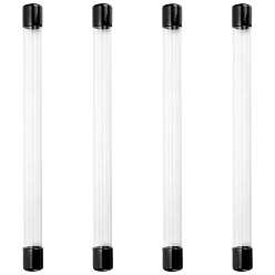 Черный Прозрачные контейнеры для пластиковых шариков из ПВХ, с крышкой, чёрные, 300x21 мм