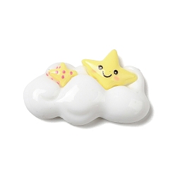 Cloud Opaque Cartoon Resin Cabochons, for Jewelry Making, Cloud, 19x31x7mm