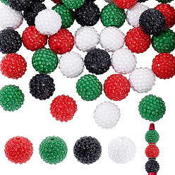 (52) Непрозрачная лаванда 40 шт 4 цвета крупные смоляные стразы шарики-бусины в виде жевательной резинки, круглые, разноцветные, 20x18 мм, отверстие : 3 мм, 10 шт / цвет