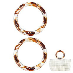 Ring Прозрачные ручки для сумок из смолы, замена мешка, цвет охры, кольцо, 123x9 мм