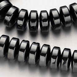 Естественный Цвет Немагнитные синтетический гематит бисер пряди, Heishi бусы, Диск / плоские круглые, первоначальный цвет, 12x6 мм, отверстие : 1 мм, около 69 шт / нитка, 15.7 дюйм