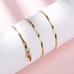 Настоящее золото 14K 2мм 304 плоские ожерелья-змейки из нержавеющей стали, реальный 14 k позолоченный, 16.38 дюйм (41.6 см)