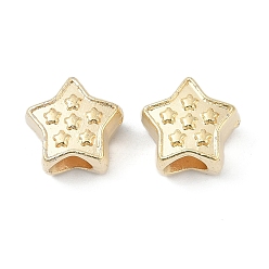 Золотой Ccb пластик большой отверстие бисер, звезда, золотые, 11.5x12x7.5 мм, отверстие : 4.5~4.5 мм
