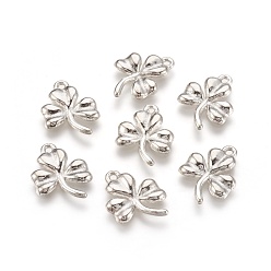 Платина Сплавочные подвески тибетского стиля, без свинца и без кадмия, ireland shamrock, платина, 19x14x2 мм, отверстие : 2 мм