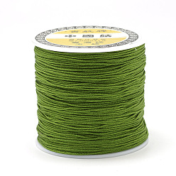 Olive Drab Nylon Thread, Chinese Knotting Cord, Olive Drab, 0.4mm, about 174.98 Yards(160m)/Roll
