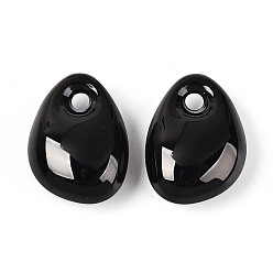 Teardrop 304 подвески из нержавеющей стали, электрофорез черный, слеза, 23x17x9 мм, отверстие : 3 мм