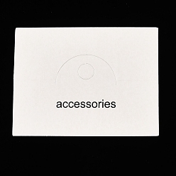 (404) Непрозрачное AB Кислое яблоко Бумажные складные карточки-заголовки, упаковочная бумага с надписью «word» и отверстием для подвешивания, прямоугольные, цветочный белый, 5x6.5x0.04 см, отверстие: 0.75 см.