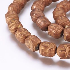 с Покрытием Меди Гальванизировать немагнитных синтетический гематит нитей бисера, Будда, матовые, с медным покрытием, 10x8.5x8 мм, отверстие : 1 мм, около 40 шт / нитка, 15.3 дюйм