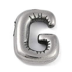 Letter G Антикоррозийные 304 подвески из нержавеющей стали, Буква G, 18x14.5x5 мм, отверстие : 2 мм