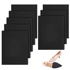 Черный Резиновая самоклеящаяся противоскользящая подушечка для обуви, для защитной обуви на высоком каблуке, чёрные, 135x104x1.5 мм