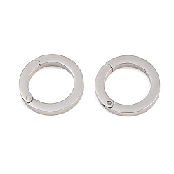 Stainless Steel Color 304 Stainless Steel Spring Gate Rings, O Rings, Stainless Steel Color, 14x2mm, Hole: 10mm