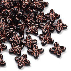 Цветок Непрозрачные акриловые бусины, красный цвет заплетен, цветок, 16.5x17x5.5 мм, отверстие : 1.8 мм, Около 833 шт / 500 г