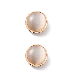 Светло-коричневый Бесследная брошь для одежды на магнитной присоске, сплав с бусинами кошачий глаз, золотые, загар, 75x75x0.5 мм