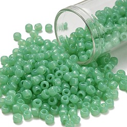 (1144) Milky Kiwi Тохо 6/0 круглые бусины, японский бисер, (1144) молочный киви, 4 мм, отверстие : 1.5 мм, Около 840 шт / 50 г