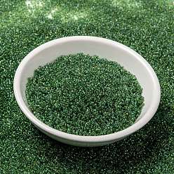 (RR375) Sparkling Green Lined Light Topaz Luster MIYUKI Round Rocailles Beads, Japanese Seed Beads, 15/0, (RR375) Sparkling Green Lined Light Topaz Luster, 1.5mm, Hole: 0.7mm, about 250000pcs/pound
