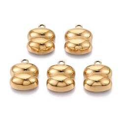 Золотой 304 прелести нержавеющей стали, овальные, золотые, 14x12x5 мм, отверстие : 1.5 мм