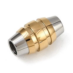 Золотой & Цвет Нержавеющей Стали Магнитные застежки, нержавеющая сталь 304, овальные, золотые и нержавеющая сталь цвет, 18.5x10.5 мм, отверстие : 5 мм